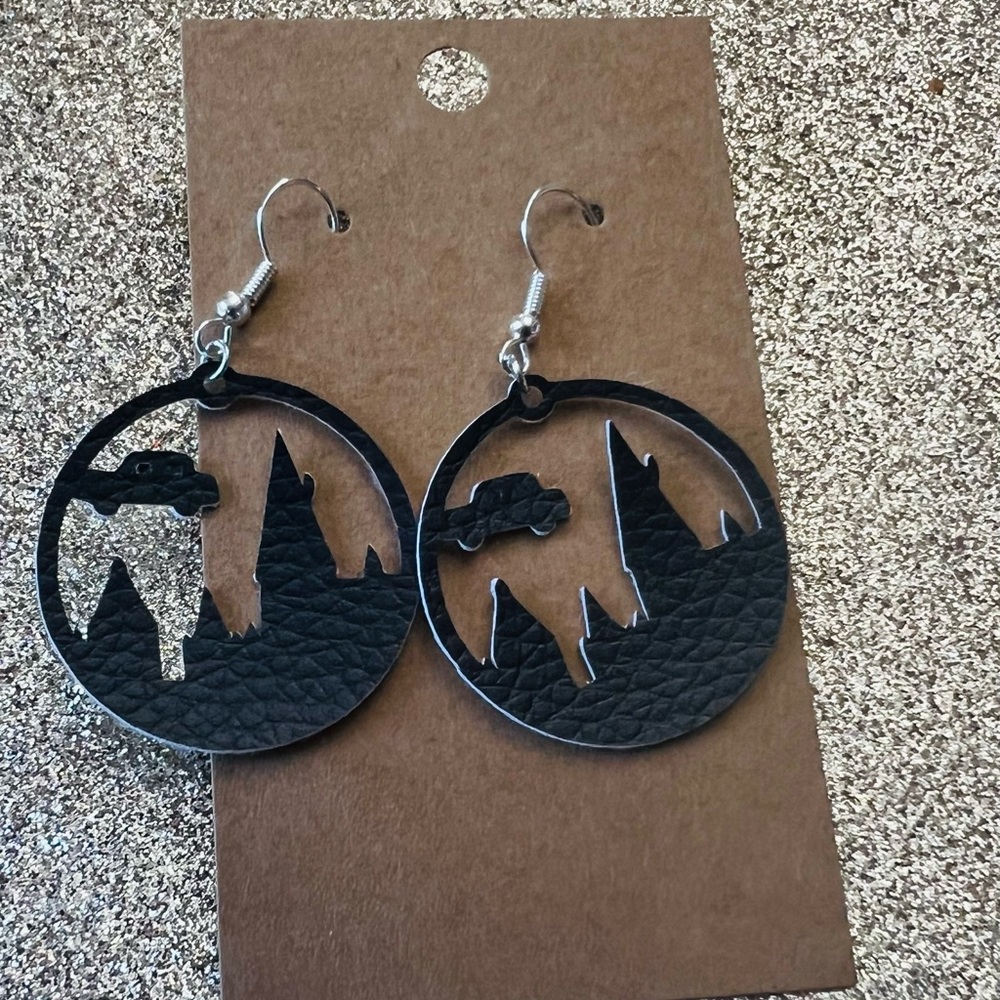 3/$25 - Hogwarts Leather Earrings
